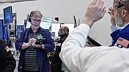 Options trader Brian Garvey works on the floor of the New York Stock Exchange, 22 May 2026