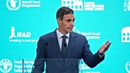 El presidente del Gobierno español, Pedro Sánchez, interviene en la sede de la FAO, Roma, 26.05.2026