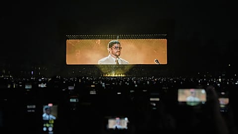 FILE (10.12.2025): Puerto Rican musician Bad Bunny performs at a concert during his “DeBÍ TiRAR MáS FOToS” tour in Mexico City,