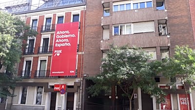 La sede de los socialistas en la madrileña calle Ferraz