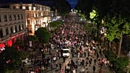 Demonstrators attend an opposition rally marking the Independence Day in Tbilisi
