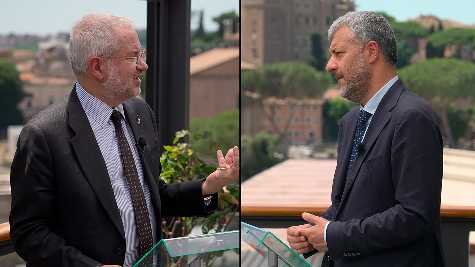 Claudio Borghi (League) and Arturo Scotto (Democratic Party) on The Ring in Rome