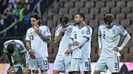 I giocatori dell'Italia dopo l'eliminazione ad opera della Bosnia
