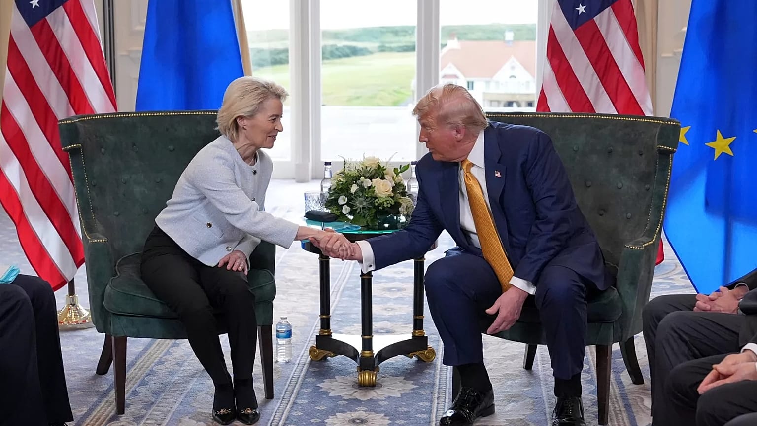US President Donald Trump and European Commission Ursula von der Leyen clinched a trade deal in July 2025.