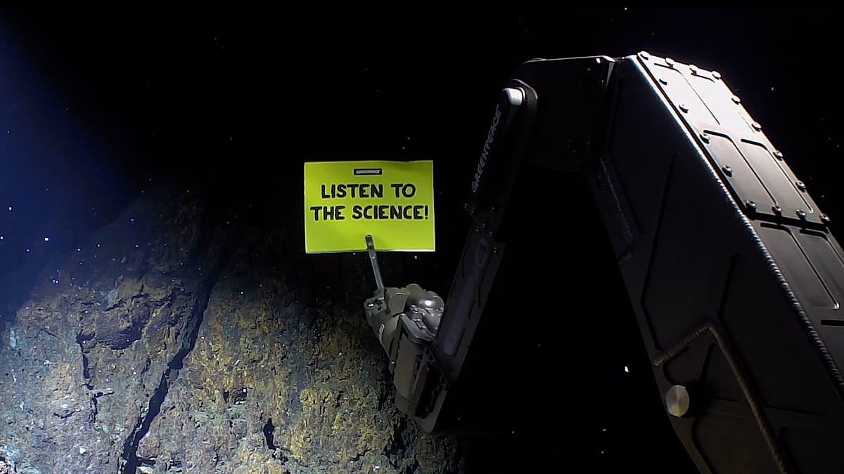 Greenpeace stages record deep-sea protest against seabed mining