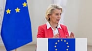 European Commission President Ursula von der Leyen speaks during the joint press conference at the Presidential palace in Vilnius, Lithuania, Tuesday, May 26, 2026.