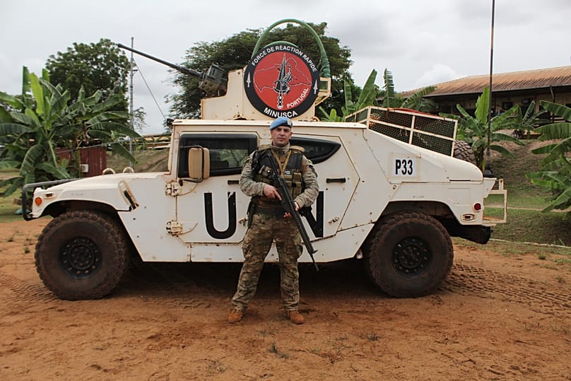 Oficial de Ligação, tenente-coronel Luís Gomes. República Centro-Africana, 2019
