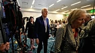 Senator John Cornyn leaves an election night event in Austin, Texas after losing the Republican Party's Senate nomination.