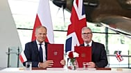 An image of Polish Prime Minister Dondald Tusk with his British counterpart Keir Starmer.