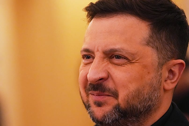 Ukraine's President Volodymyr Zelenskyy arrives at the B9 summit held at the Cotroceni Presidential Palace in Bucharest, 13 May, 2026