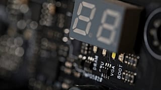 Mostrador numérico de códigos de erro no interior de um computador, em Jersey City, 23 de fevereiro de 2019