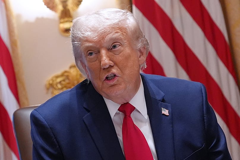 الرئيس الأميركي دونالد ترامب يتحدث خلال اجتماع لمجلس الوزراء في البيت الأبيض، الأربعاء 27 مايو/أيار 2026، في واشنطن.