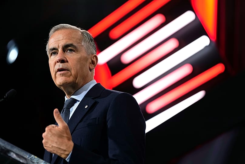 Canadian Prime Minister Mark Carney makes an address at the annual defence industry trade show CANSEC in Ottawa, 27 May, 2026