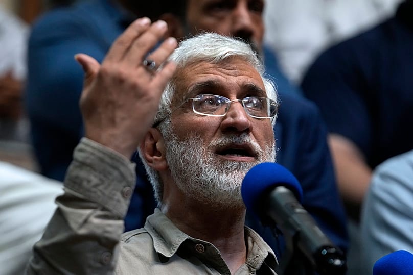 سعيد جليلي، المرشح السابق للانتخابات الرئاسية والمفاوض النووي الإيراني البارز السابق، طهران، إيران، يوم الأحد 30 يونيو/حزيران 2024. 