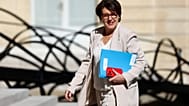 Annie Genevard arrive à l'Élysée, à Paris, en France, le  mardi 26 mai 2026.