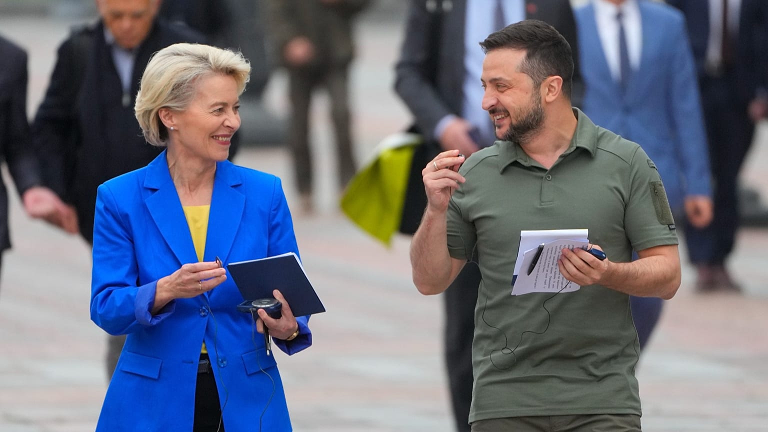 Ursula von der Leyen és Volodomir Zelenszkij
