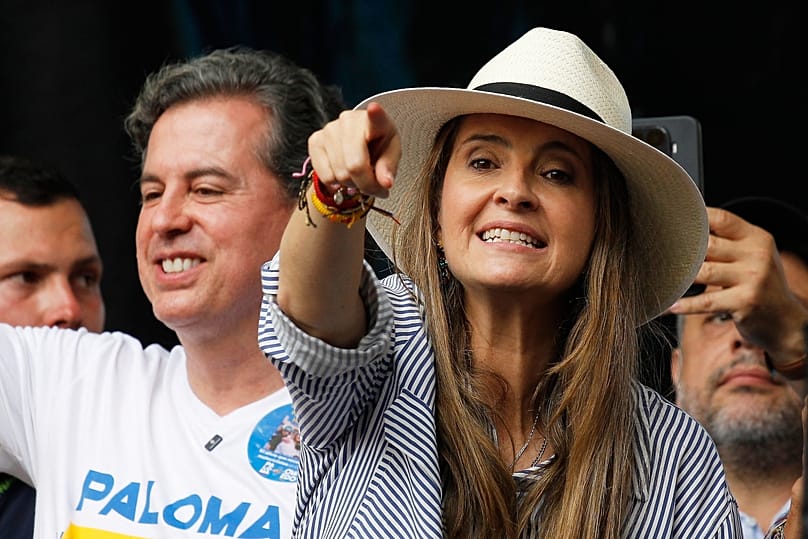 La senadora Paloma Valencia se dirige a sus simpatizantes en Medellín, Colombia, el sábado 23 de mayo de 2026