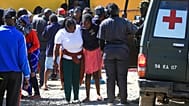 An injured student is evacuated following an early morning fire outbreak at Utumishi Girls School in Gilgil, 28 May, 2026