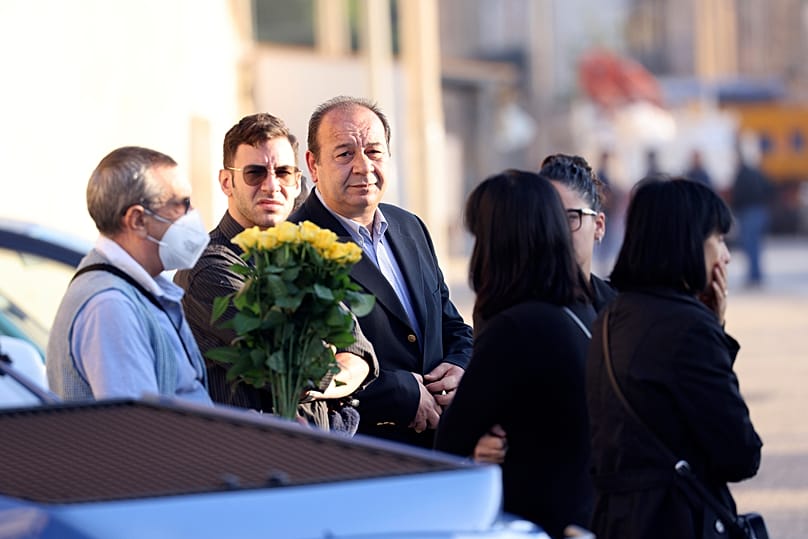 Relatives of late Mafia boss Matteo Messina Denaro at his funeral in Castelvetrano, 27 September, 2023