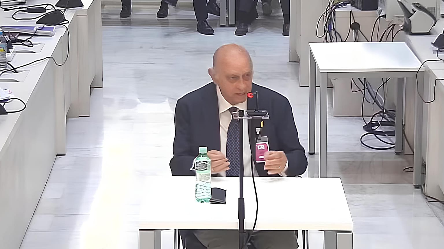 El exministro del Interio Jorge Fernández Díaz, durante su declaración en la Audiencia Nacional.