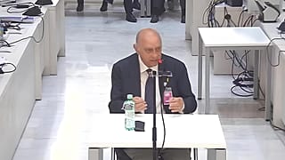 El exministro del Interio Jorge Fernández Díaz, durante su declaración en la Audiencia Nacional.