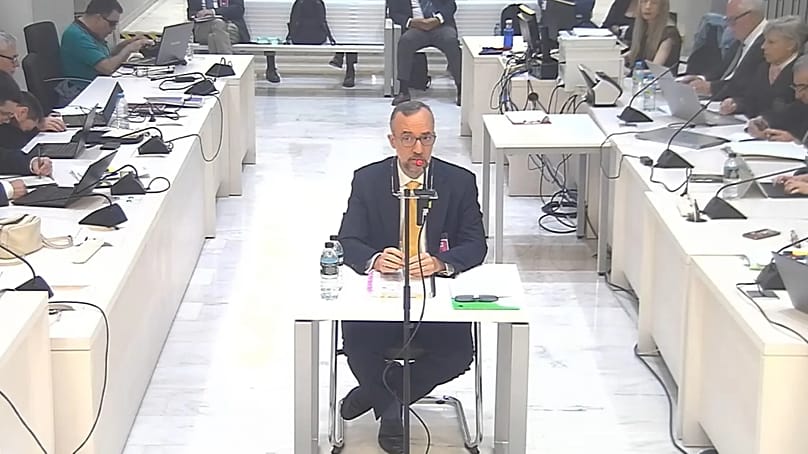 El exsecretario de Estado de Interior Francisco Martínez, durante su declaración en la Audiencia Nacional, este jueves.