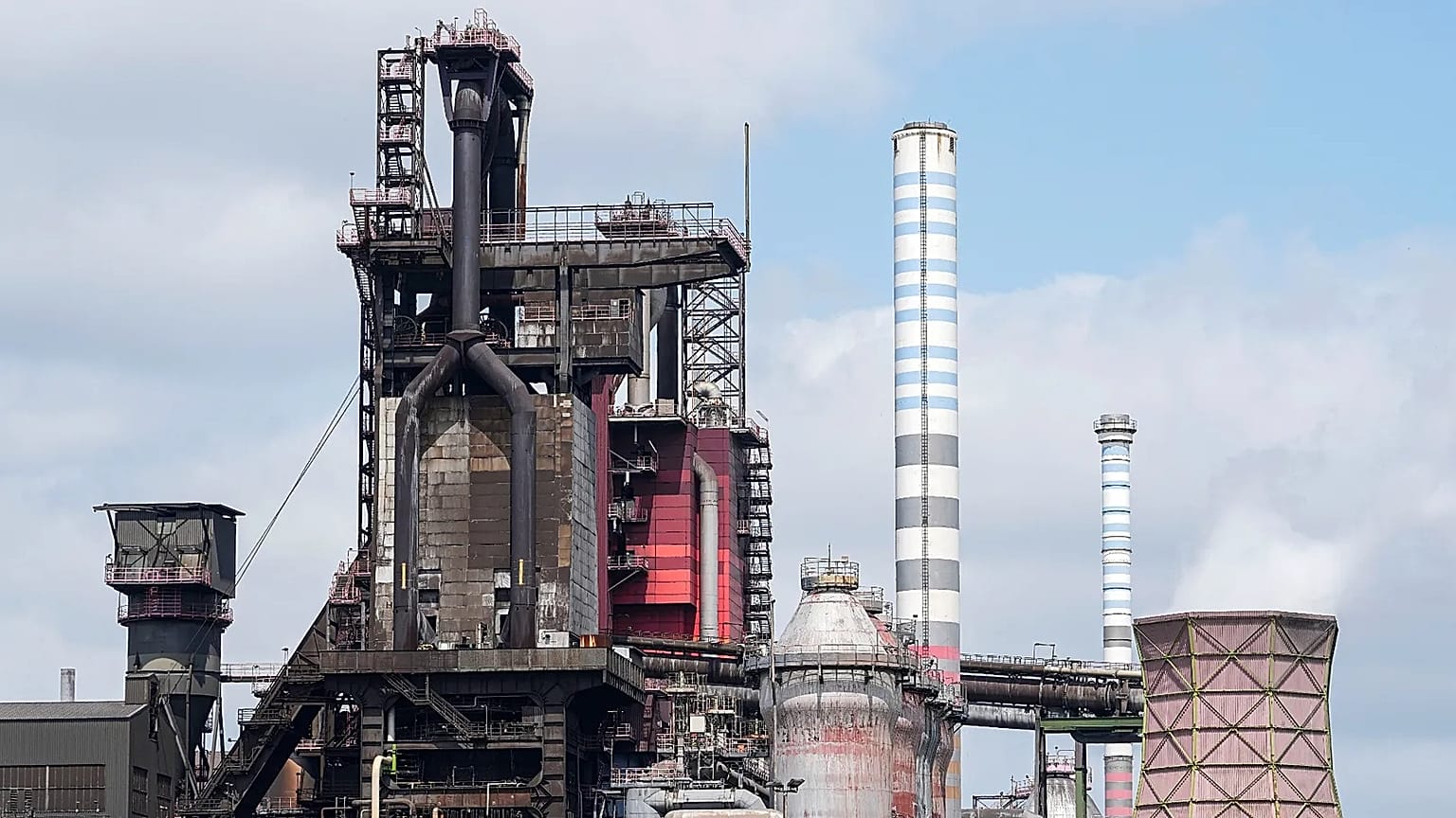 A steel mill of Germany's biggest producer thyssenkrupp Steel Europe is making steel in Duisburg, Germany, Tuesday, May 23, 2023.
