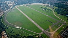 Tempelhofer Feld (Park, ehemaliger Flughafen Tempelhof), fotografiert in Berlin, Deutschland, am 21. Mai 2014.