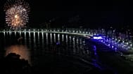 Fireworks explode as fans pack the shores of Copacabana Beach to watch a free concert by Colombian pop star Shakira in Rio de Janeiro,