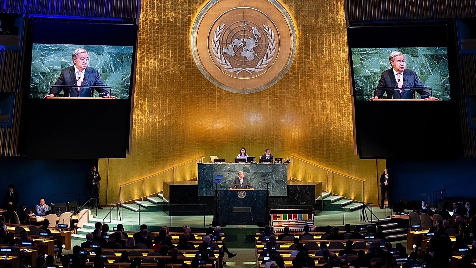 US Secretary General António Guterres speaks at the General Assembly in New York, 22 September, 2025