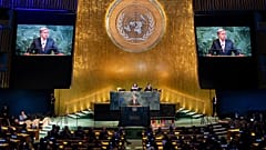 UNO-Generalsekretär António Guterres spricht vor der Generalversammlung in New York, 22. September 2025