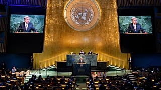 US Secretary General António Guterres speaks at the General Assembly in New York, 22 September, 2025