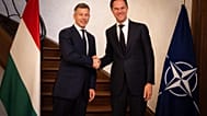 Mark Rutte és Magyar Péter 