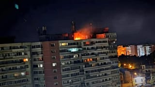 An image of the apartment block shared by Romanian foreign minister Toiu Oana.