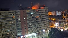 Una imagen compartida por el ministro lituano de Exteriores sobre el edificio bombardeado en Galați