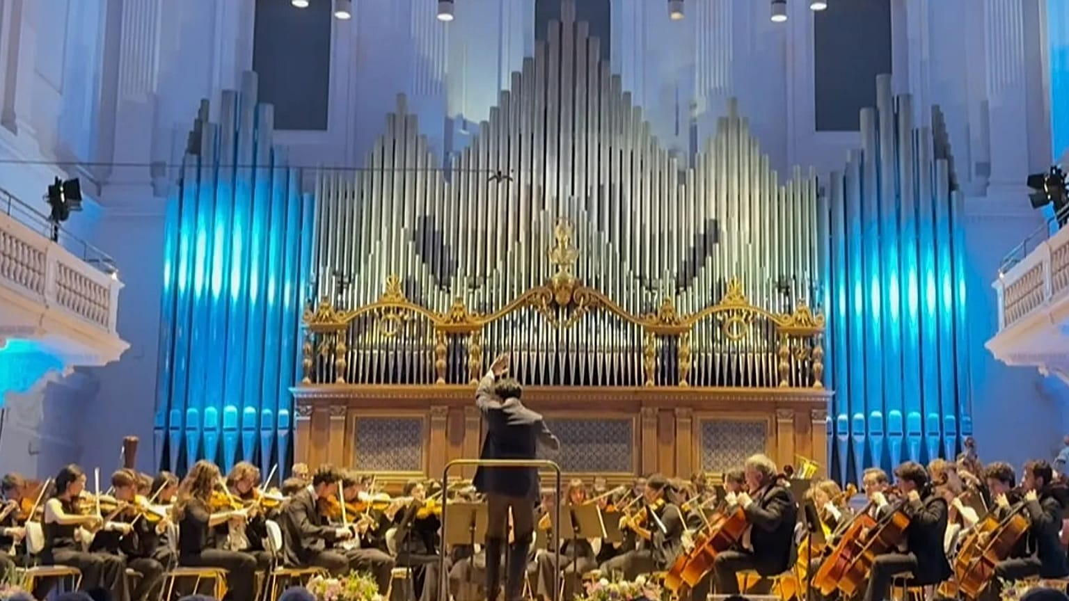 Großer Saal des Konservatoriums Santa Cecilia (Rom, Italien)