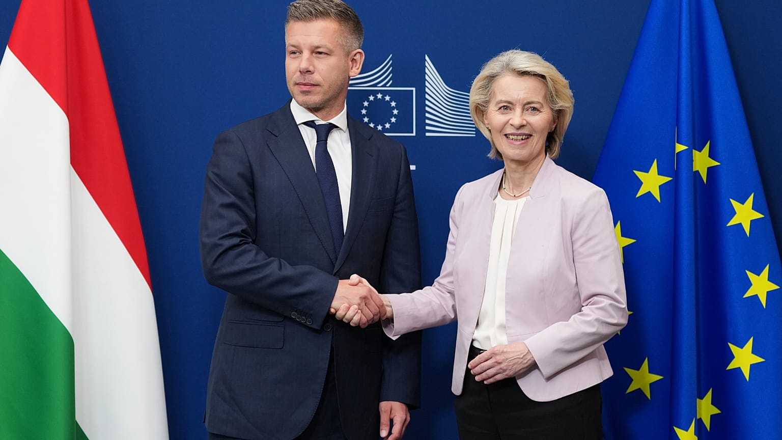 Magyar Péter és Ursula von der Leyen