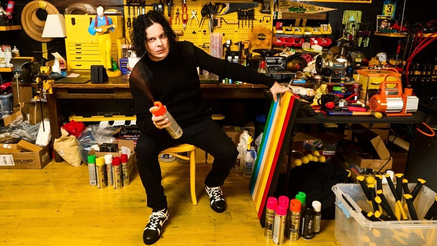 Jack White in studio di registrazione