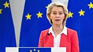 European Commission President Ursula von der Leyen speaks during a press conference, May 26, 2026.
