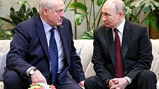 Лукашенко и Путин на саммите в Астане