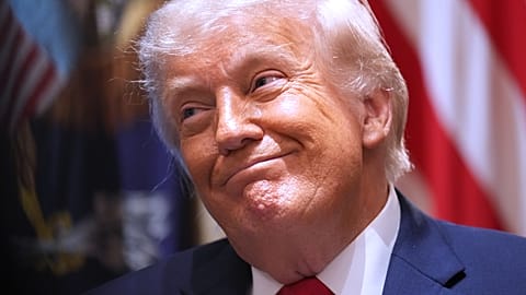 President Donald Trump listens during a Cabinet meeting at the White House, Wednesday, May 27, 2026, in Washington.