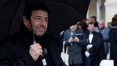 French singer Patrick Bruel at a ceremony paying tribute to the French victims of the attack carried out by Hamas in October 2023, on Wednesday 7 February 2024.