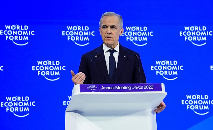 Carney a davosi fórumon, 2026 január 20.