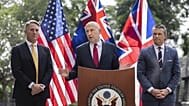UK defence secretary John Healey alongside the US Department of War's Pete Hegseth and Australian deputy prime minister Richard Marles.