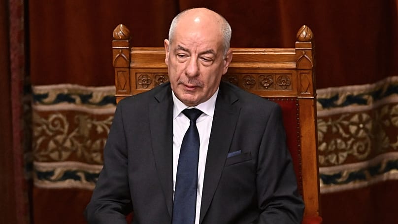 Der ungarische Präsident Tamas Sulyok nimmt am 9. Mai 2026 in Budapest an der Eröffnungssitzung des ungarischen Parlaments teil.