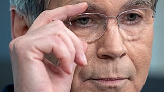 Treasury Secretary Scott Bessent listens to a reporter's question in the James Brady Press Briefing Room at the White House. 28 May 2026