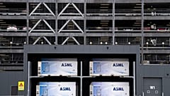 Exterior view of one of the buildings in the ASML complex, a leading maker of semiconductor production equipment, in Veldhoven, Netherlands, Monday, Jan. 30, 2023. 
