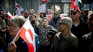 People protest the new U.S. consulate in Nuuk, Greenland, Thursday, May 21, 2026.