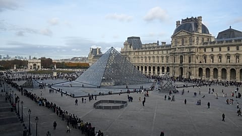 The Louvre Museum in Paris in October 2025, shortly after the theft
