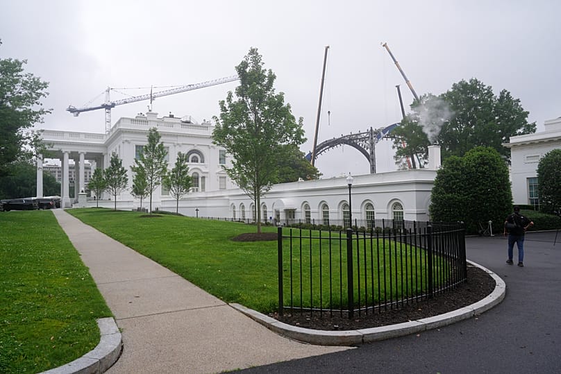 Construction of the new White House ballroom is already underway but funding is tied to the security aspect of the immigration bill. 27 May, 2026.